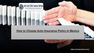 How to Choose Auto Insurance Policy in Mexico