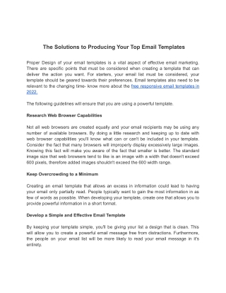 Produce top email templates