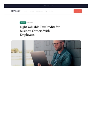 Eight Valuable Tax Credits for Business Owners With Employees .pdf