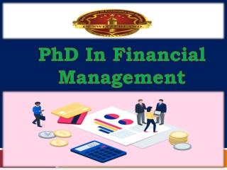 PhD In Financial Management