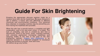 Guide For Skin Brightening (1)