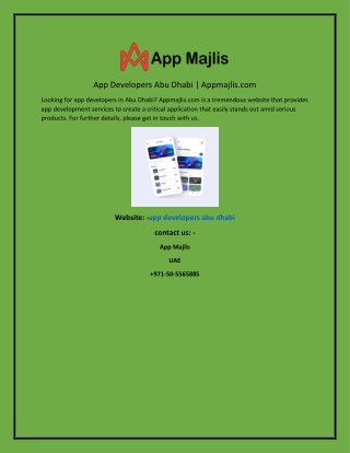 App Developers Abu Dhabi