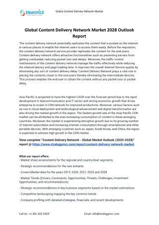 2021 Content Delivery Network Industry Global Analysis Report