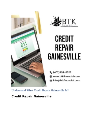 Understand What Credit Repair Gainesville Is