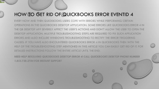 A quick way to method QuickBooks Event ID 4 error