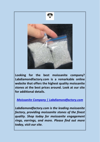 Moissanite Company  Labdiamondfactory.com