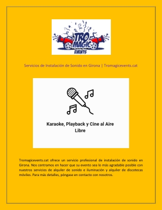 Servicios de Instalación de Sonido en Girona