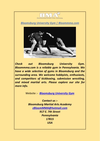 Bloomsburg University Gym  Bloommma.com