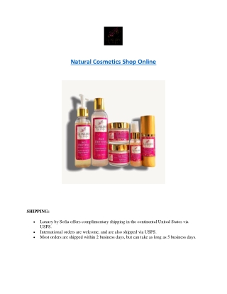 Natural Cosmetics Shop Online