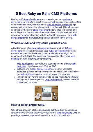 5 Best Ruby On Rails CMS Platforms link building