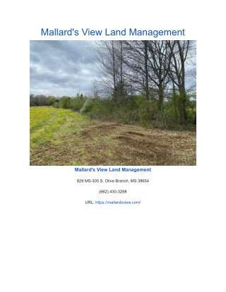 Mallard's View Land Management