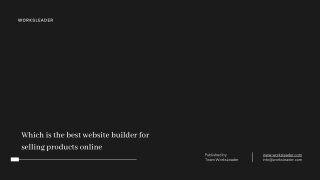 Which is the best website builder for selling products online