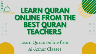 Learn Quran Online from the Best Quran Teachers