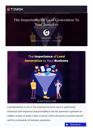 The Importance Of Lead Generation To Your Business