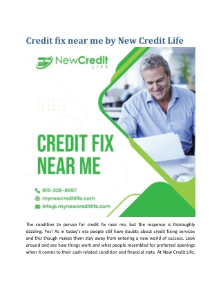 Credit fix near me by New Credit Life