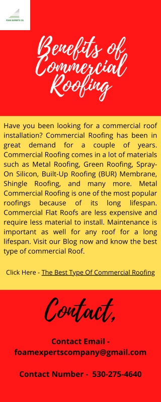 Benefits of Commercial Roofing