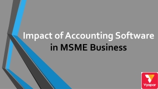 Impact of accounting software in MSME business