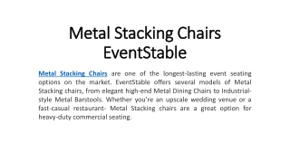 Metal Stacking Chairs - EventStable
