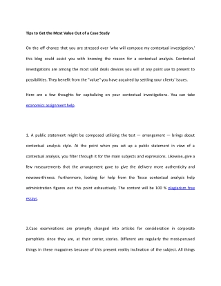 Tips to Get the Most Value Out of a Case Study