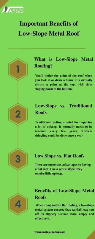 Important Benefits of Low-Slope Metal Roof