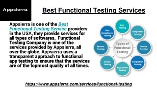 Best Functional Testing Services