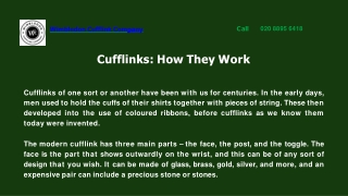 Cufflinks How They Work