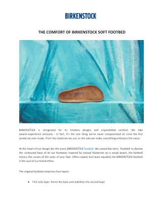 Things you Need to Know About The Comfort of BIRKENSTOCK Soft Footbed