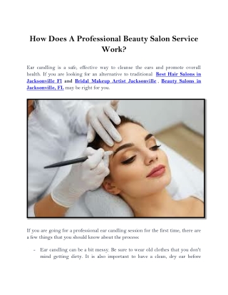 How Does A Professional Beauty Salon Service Work