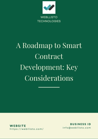 Smart contract development services by webllisto