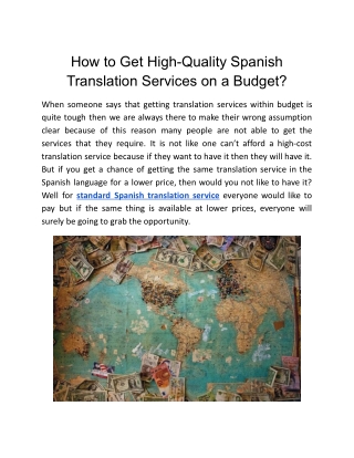 How to Get High-Quality Spanish Translation Services on a Budget