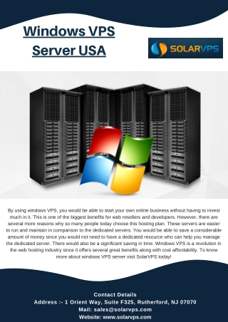 Windows VPS Server USA