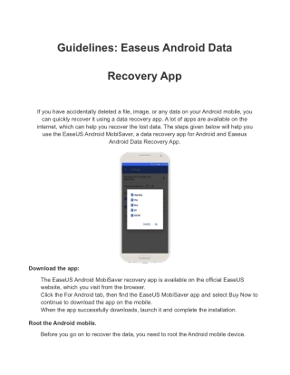 Easeus Android Data Recovery App | recovermydata.us