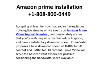 Amazon prime installation