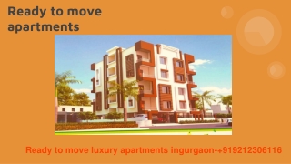 Ready to move luxury apartments in gurgaon- 919212306116