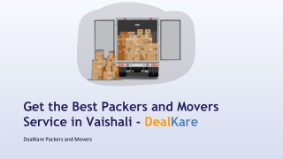 Get the best Packers and Movers Service in Vaishali - DealKare