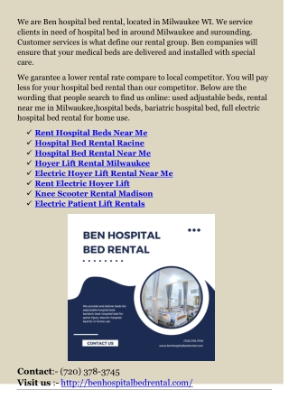 Electric Patient Lift Rentals