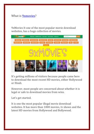 What is 9xmovies