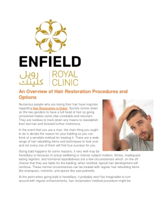 An Overview of Hair Restoration Procedures and Options
