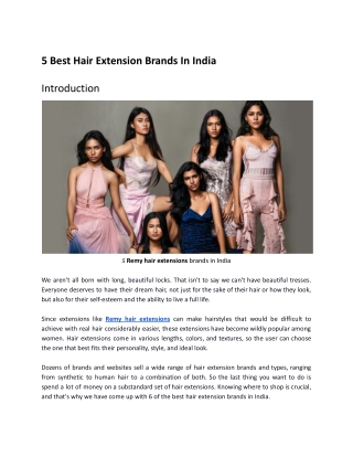 5 Best Hair Extension Brands In India
