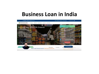 Business Loan In India
