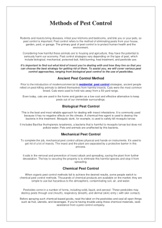 Methods of Pest Control (2)