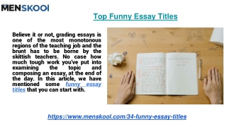 Top Funny Essay Titles