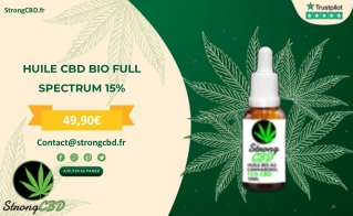 HUILE CBD BIO FULL SPECTRUM 15% - STRONGCBD.FR