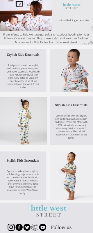 Luxurious Bedding Accessories for Kids | Little West Street