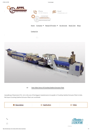 Crushing Danline Extrusion Plant