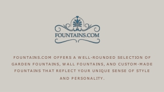 Garden Fountains - FOUNTAINS