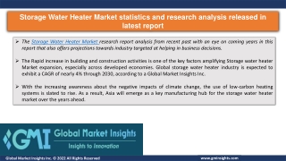 Storage Water Heater Market research report by 2022 to 2030