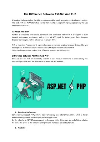 The Difference Between ASP