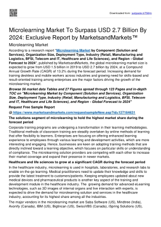 Microlearning Market To Achieve A High CAGR Of 13.2% During Forecast Period