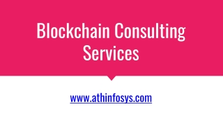 Blockchain Consulting Services